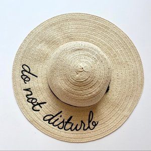 Sunhat Straw "Do Not Disturb" vacation summer hat